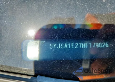 2017 Tesla Model S из США, поврежденный, VIN 5YJSA1E27HF179026